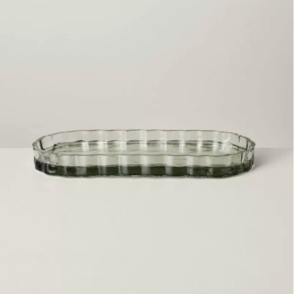 Fluted Glass Bathroom Tray Light Green - Hearth & Hand™ with Magnolia NWT - Picture 1 of 4